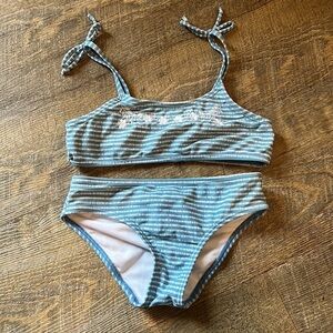 Copper Key Blue Floral Bikini